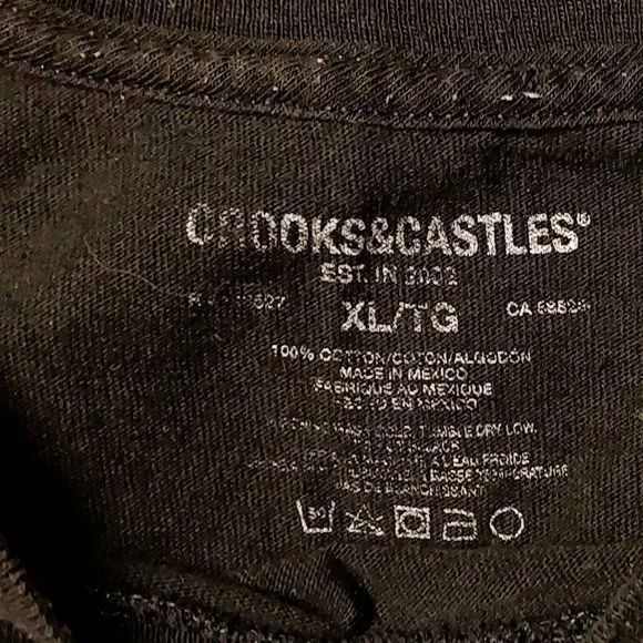 Crooks & Castles  Medusa & Logo Black  Tee - Picture 5 of 9